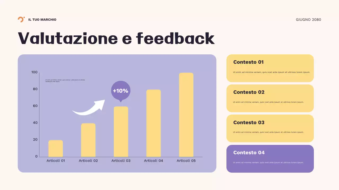 Presentazione del nuovo anno scolastico con motivo geometrico arancione