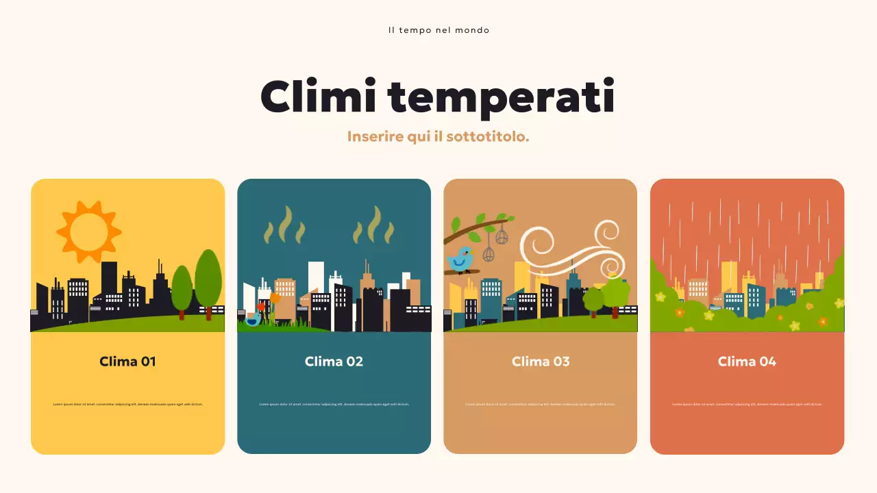 Presentazione del meteo moderno in verde acqua
