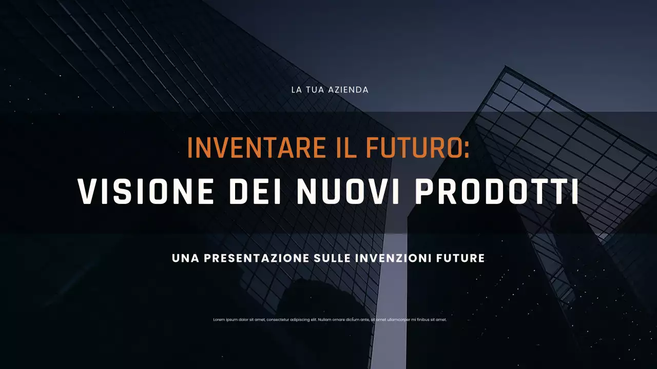 Presentazione dell'innovazione moderna nera