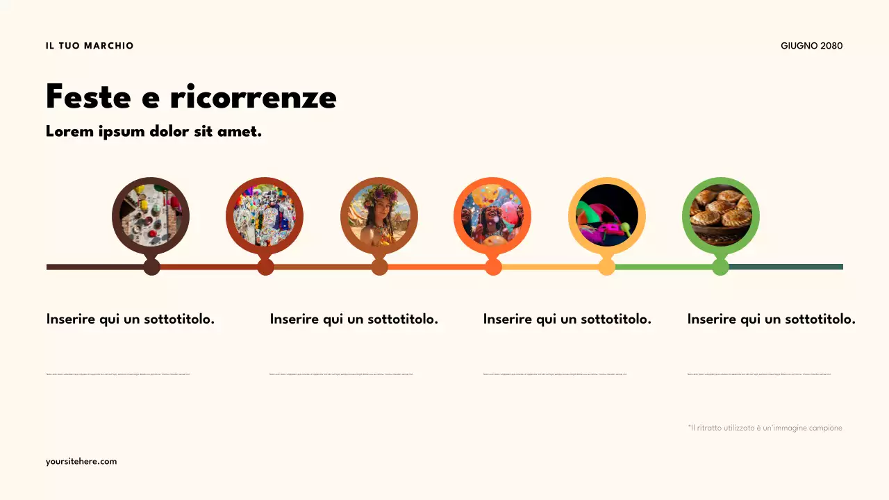 Presentazione della classe multiculturale retrò arancione