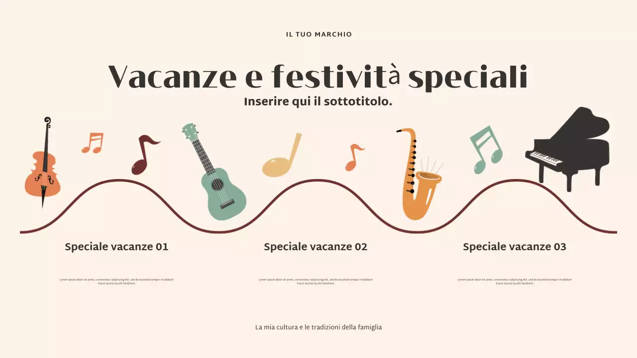 Presentazione della cultura elegante beige