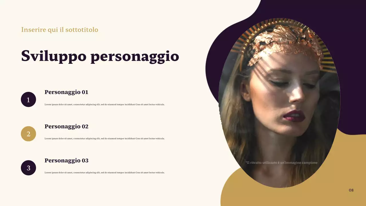 Presentazione del mio personaggio preferito, classico viola e marrone