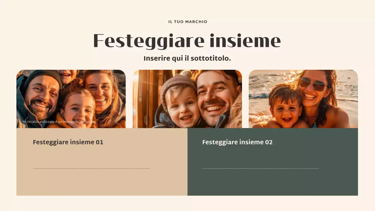 Presentazione della cultura elegante beige