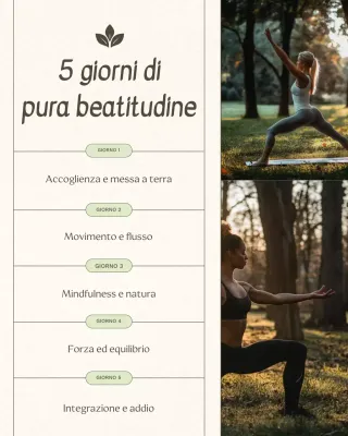 Post su Instagram del programma di benessere yoga minimalista beige