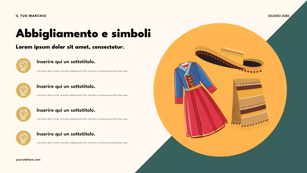 Presentazione della classe multiculturale retrò arancione