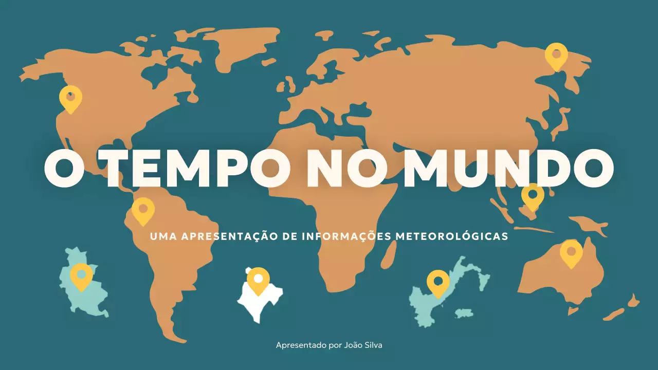 Apresentação do clima moderno azul-petróleo