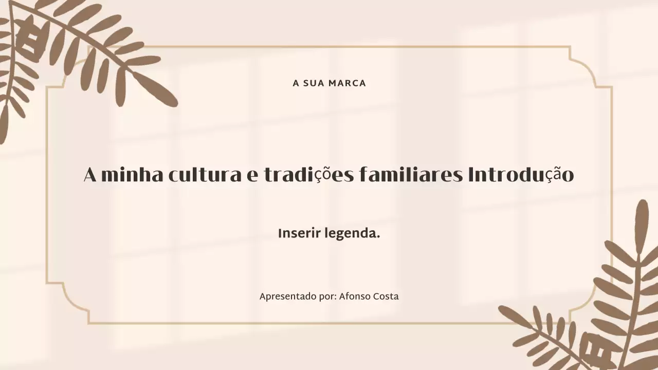 Apresentação da Cultura Elegante Bege