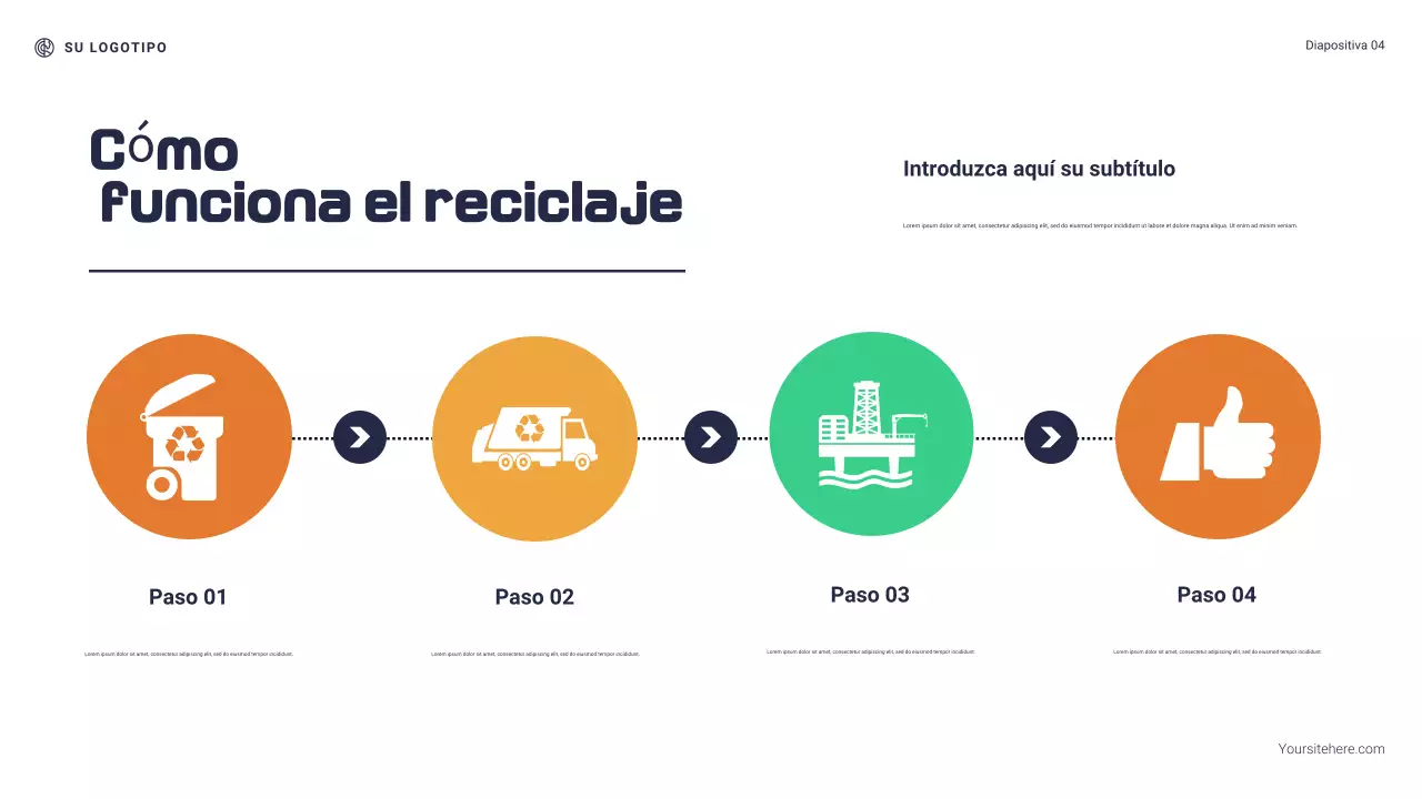 Presentación de Navy and Green Modern: Por qué es importante el reciclaje