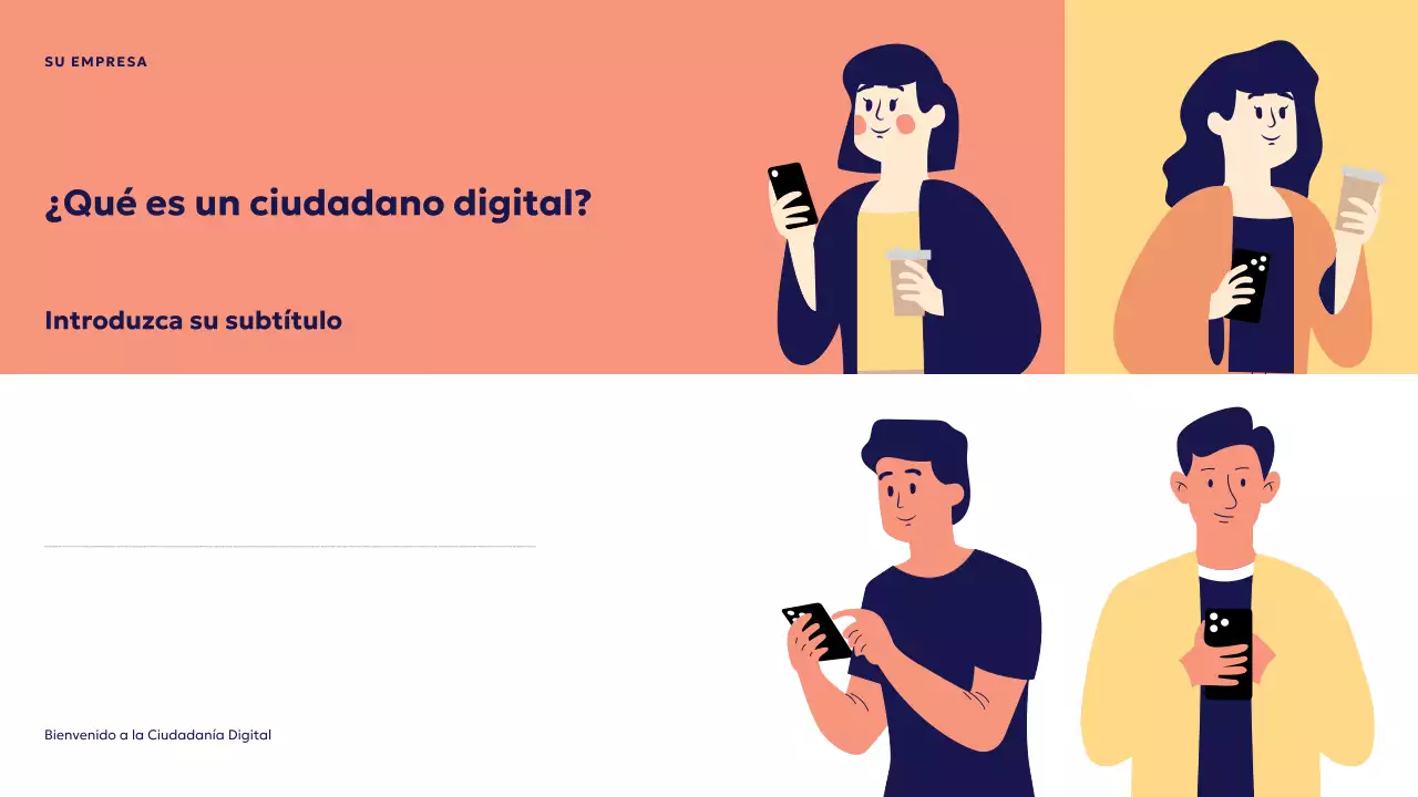 Presentación de la ciudadanía digital futurista azul