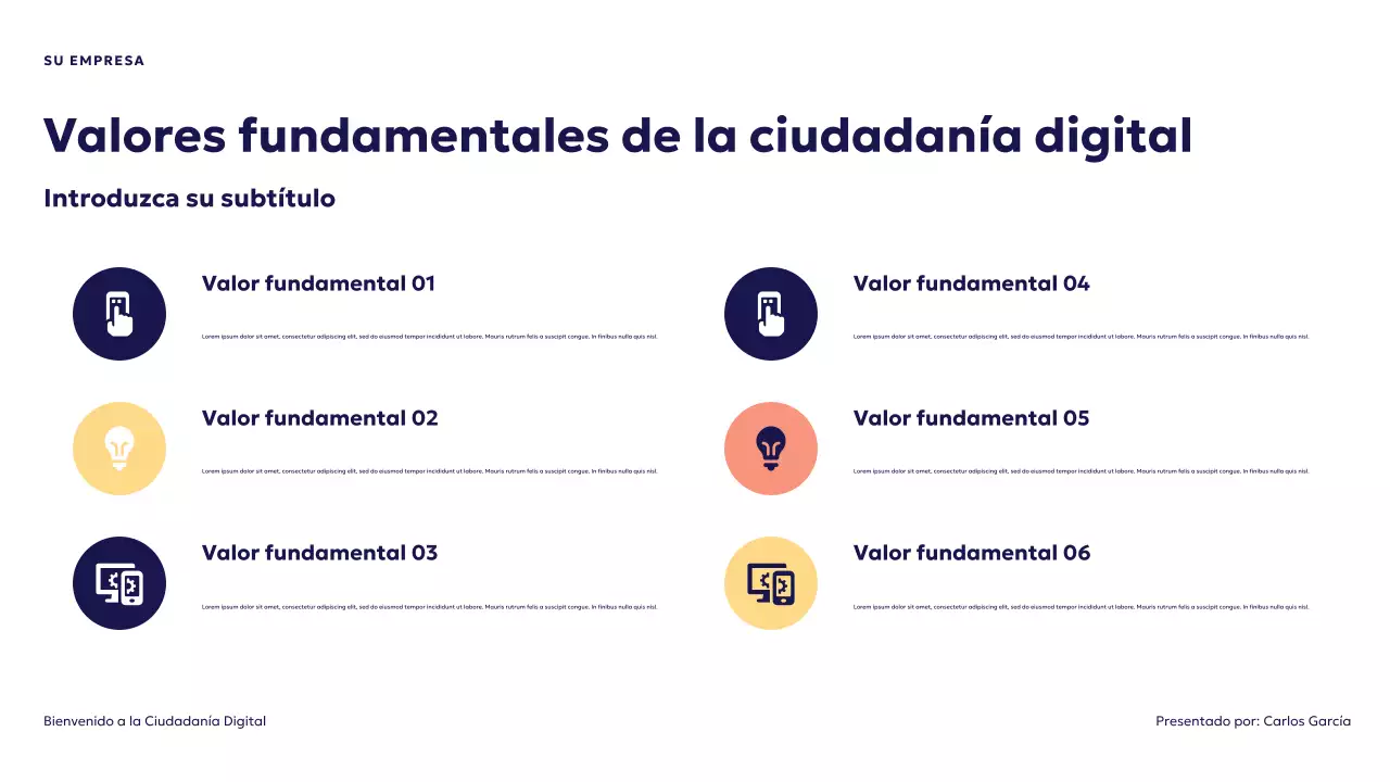 Presentación de la ciudadanía digital futurista azul