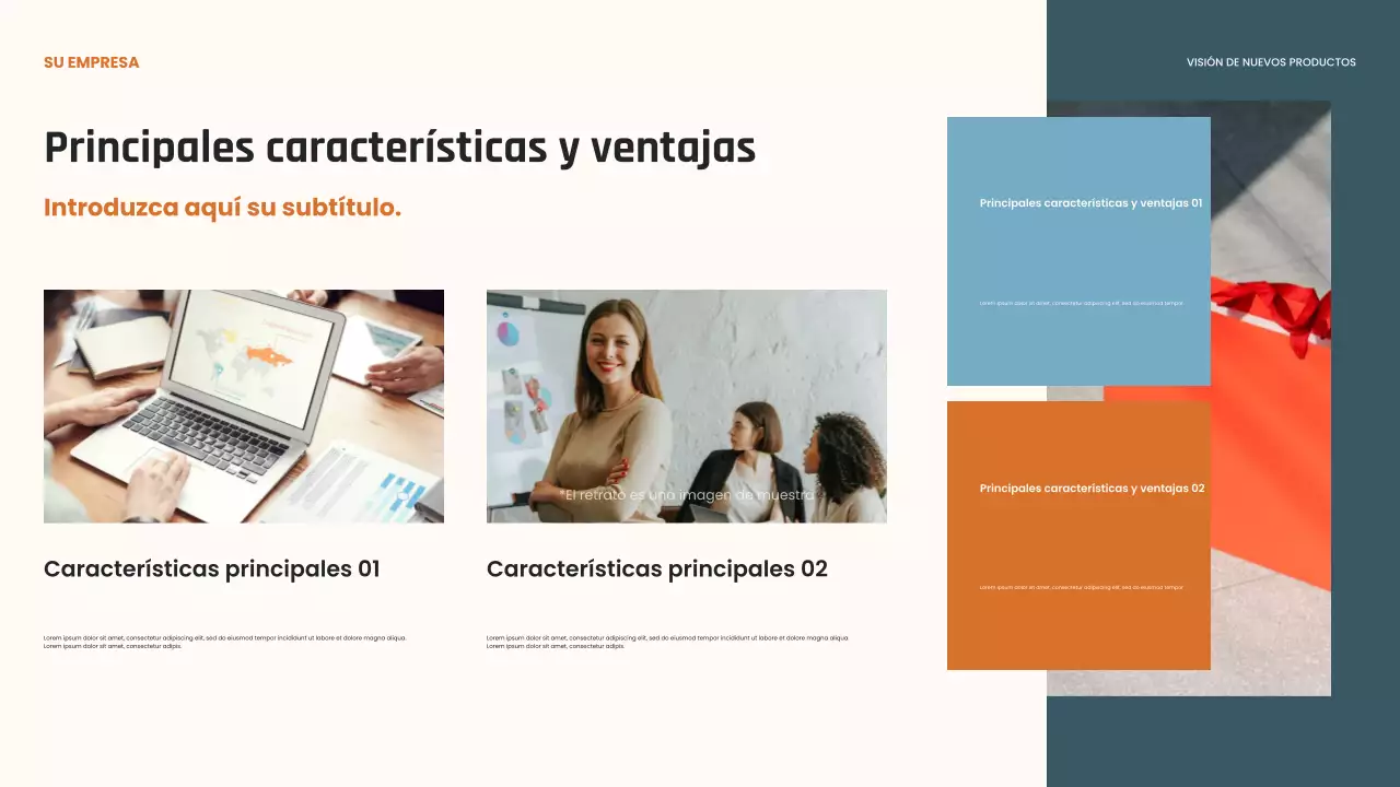 Presentación de innovación moderna negra