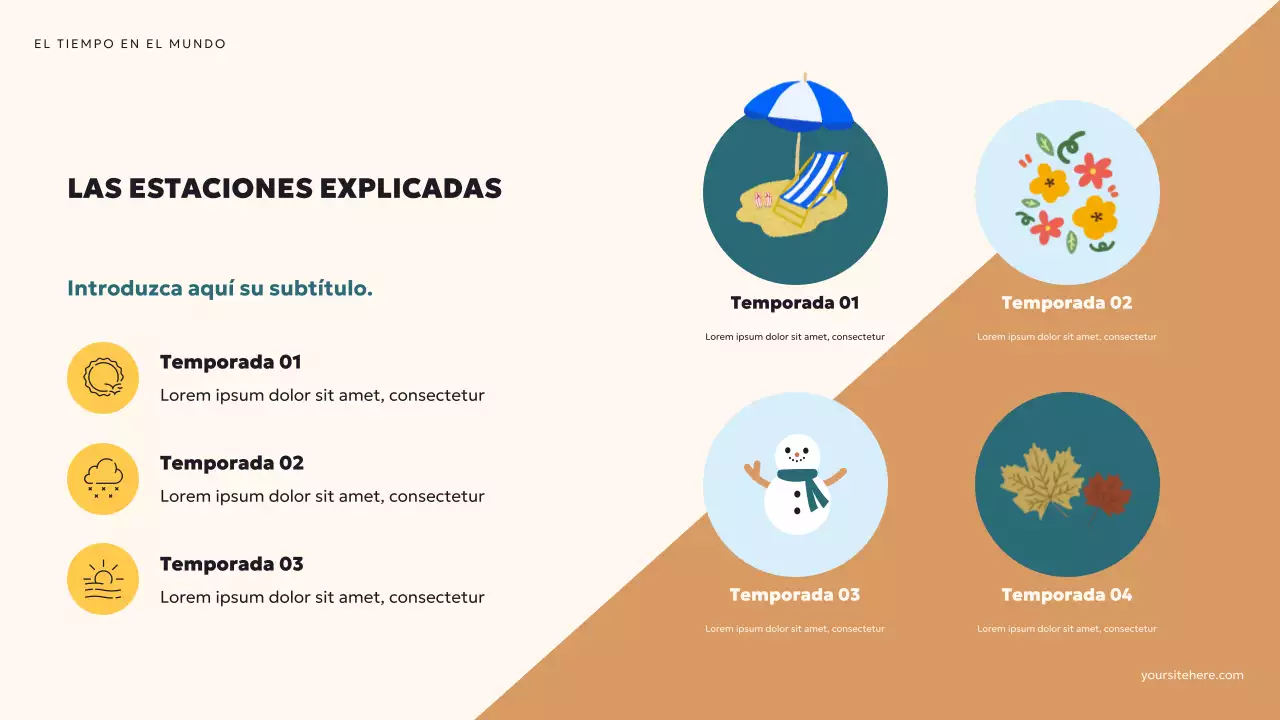 Presentación del clima moderno en verde azulado