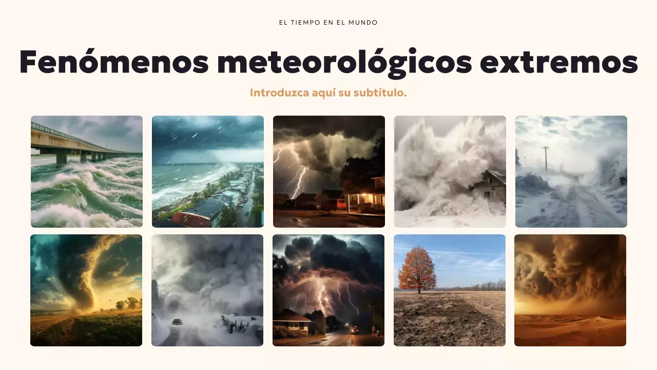 Presentación del clima moderno en verde azulado