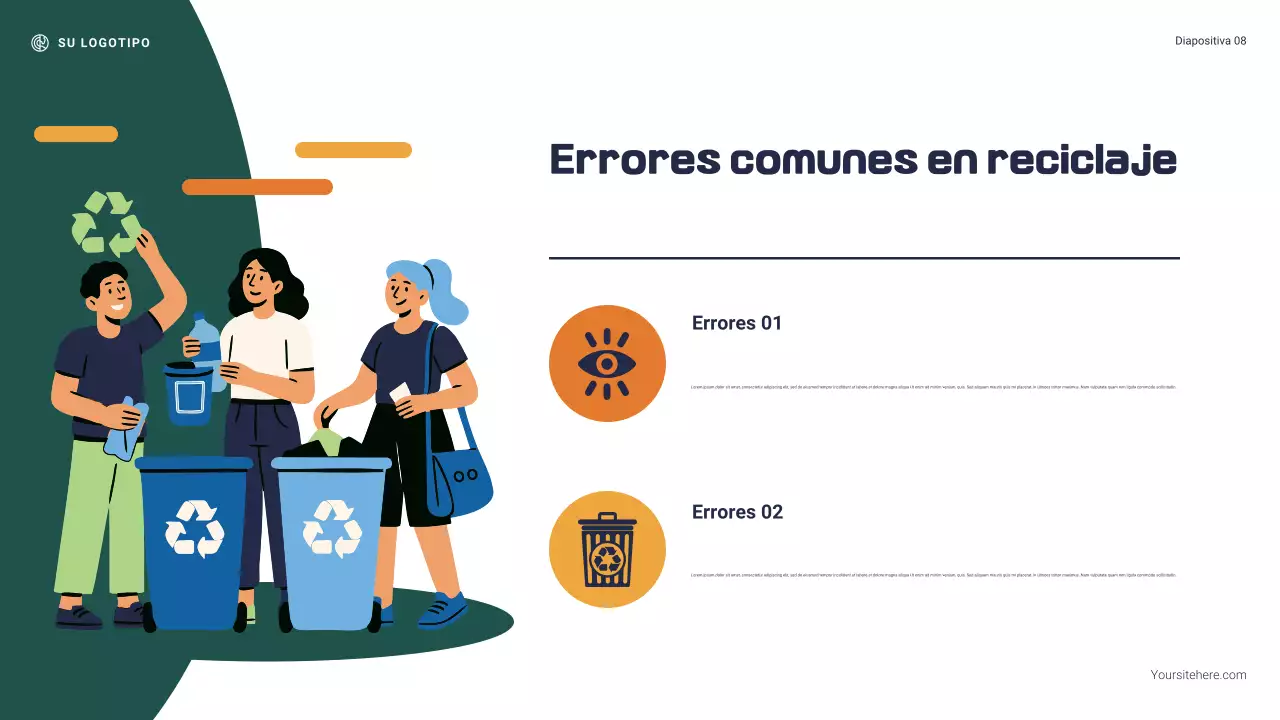 Presentación de Navy and Green Modern: Por qué es importante el reciclaje