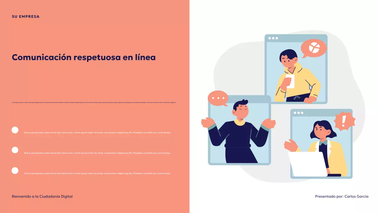 Presentación de la ciudadanía digital futurista azul