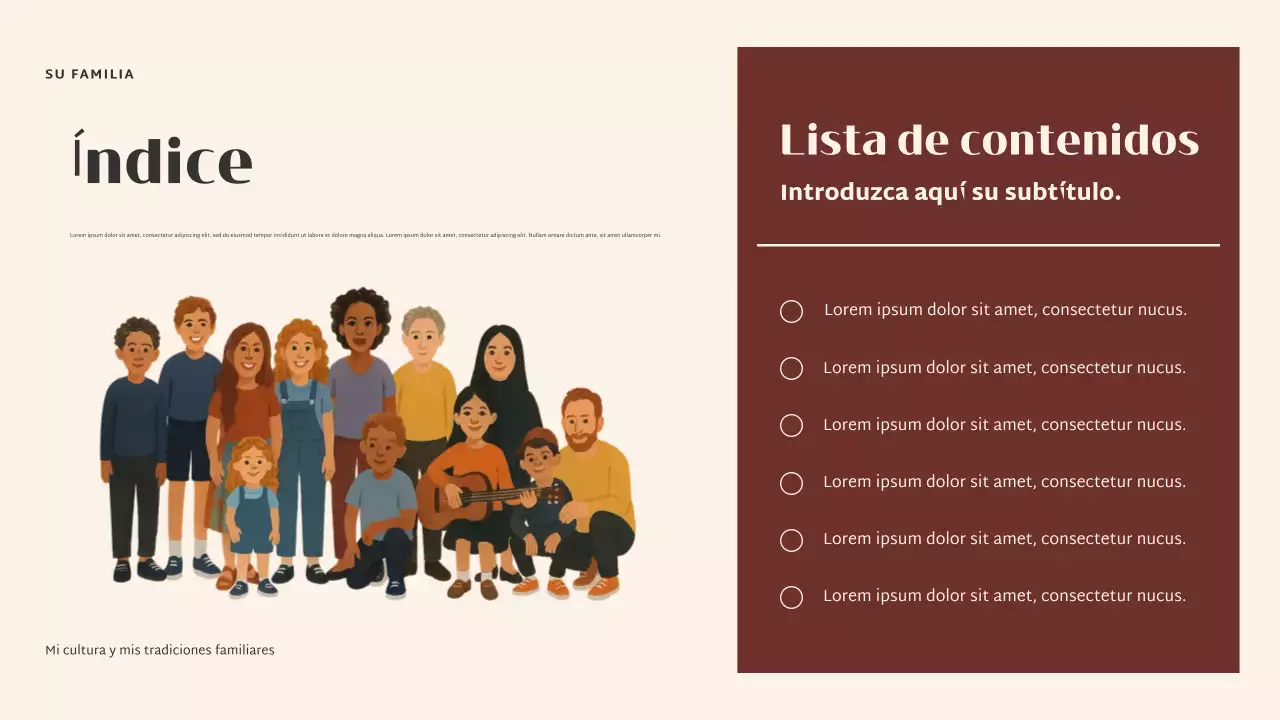 Presentación de la cultura elegante beige