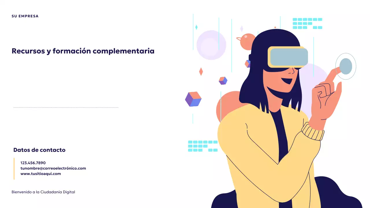 Presentación de la ciudadanía digital futurista azul