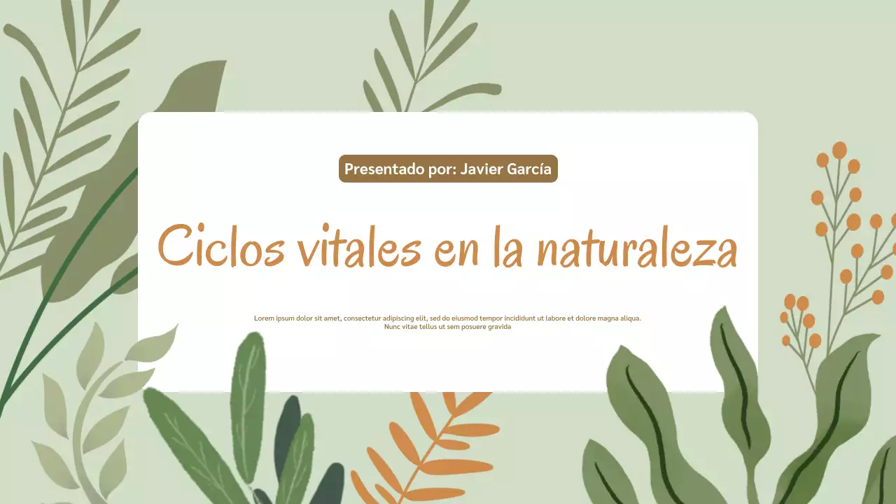 Presentación de los ciclos de vida de Sage Botanical Nature
