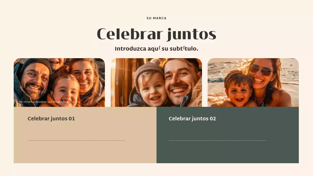 Presentación de la cultura elegante beige