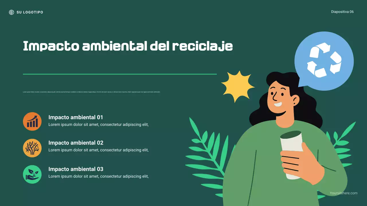 Presentación de Navy and Green Modern: Por qué es importante el reciclaje