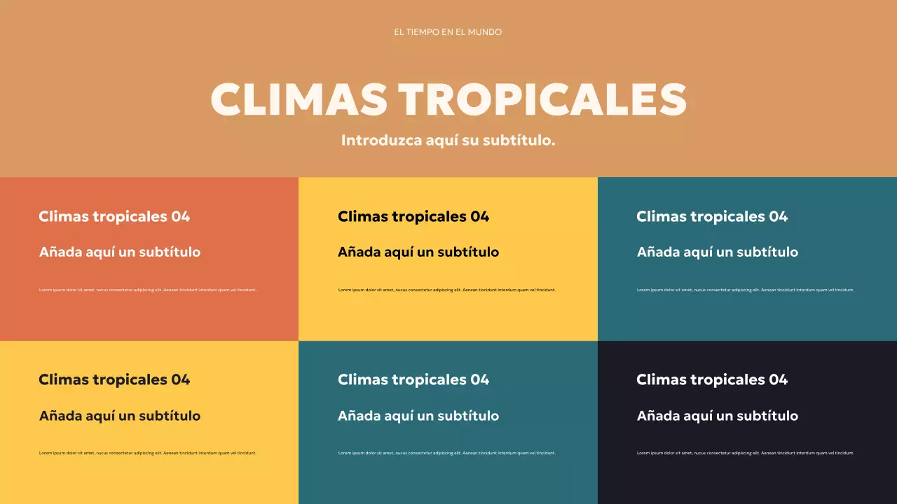 Presentación del clima moderno en verde azulado
