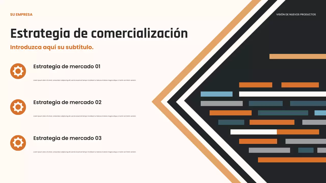 Presentación de innovación moderna negra