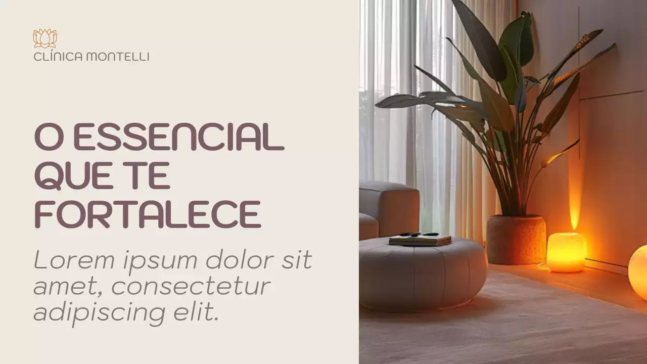 Apresentação de anúncio de saúde mental mínima bege