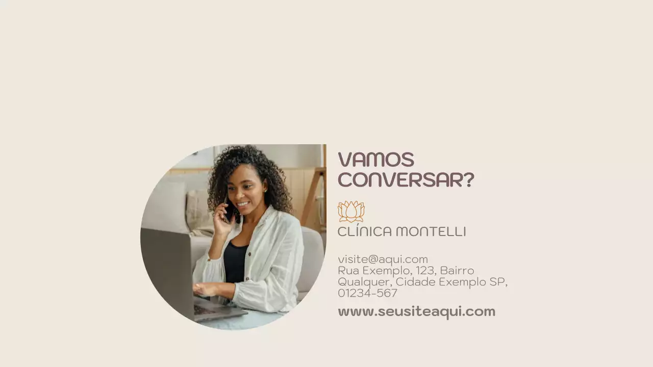 Apresentação de anúncio de saúde mental mínima bege