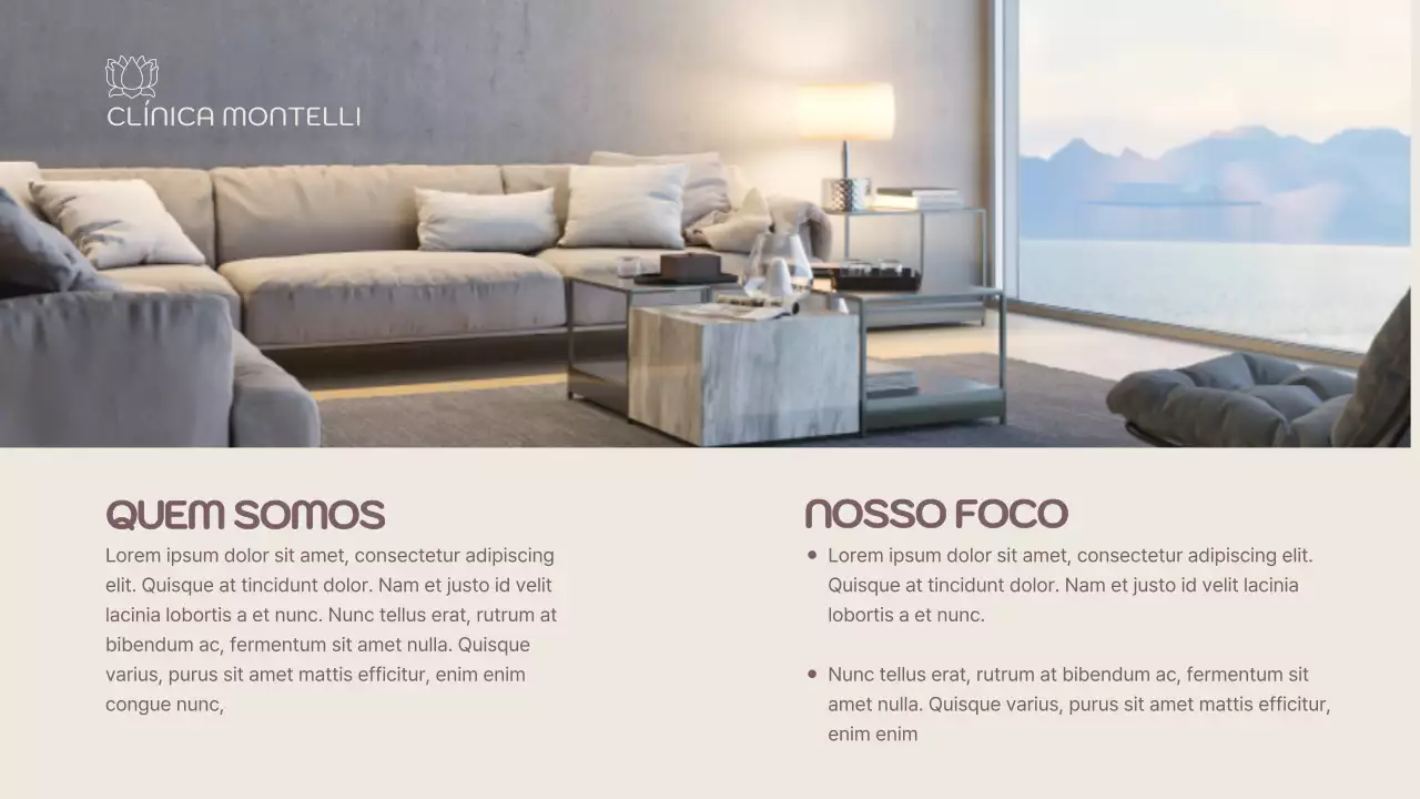 Apresentação de anúncio de saúde mental mínima bege