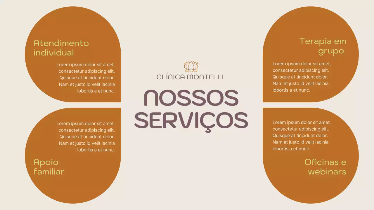 Apresentação de anúncio de saúde mental mínima bege