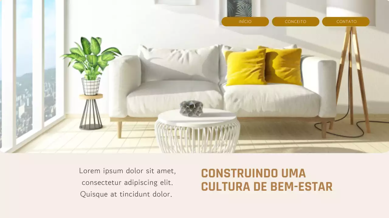 Apresentação de Layout de Equipe Moderna Amarela