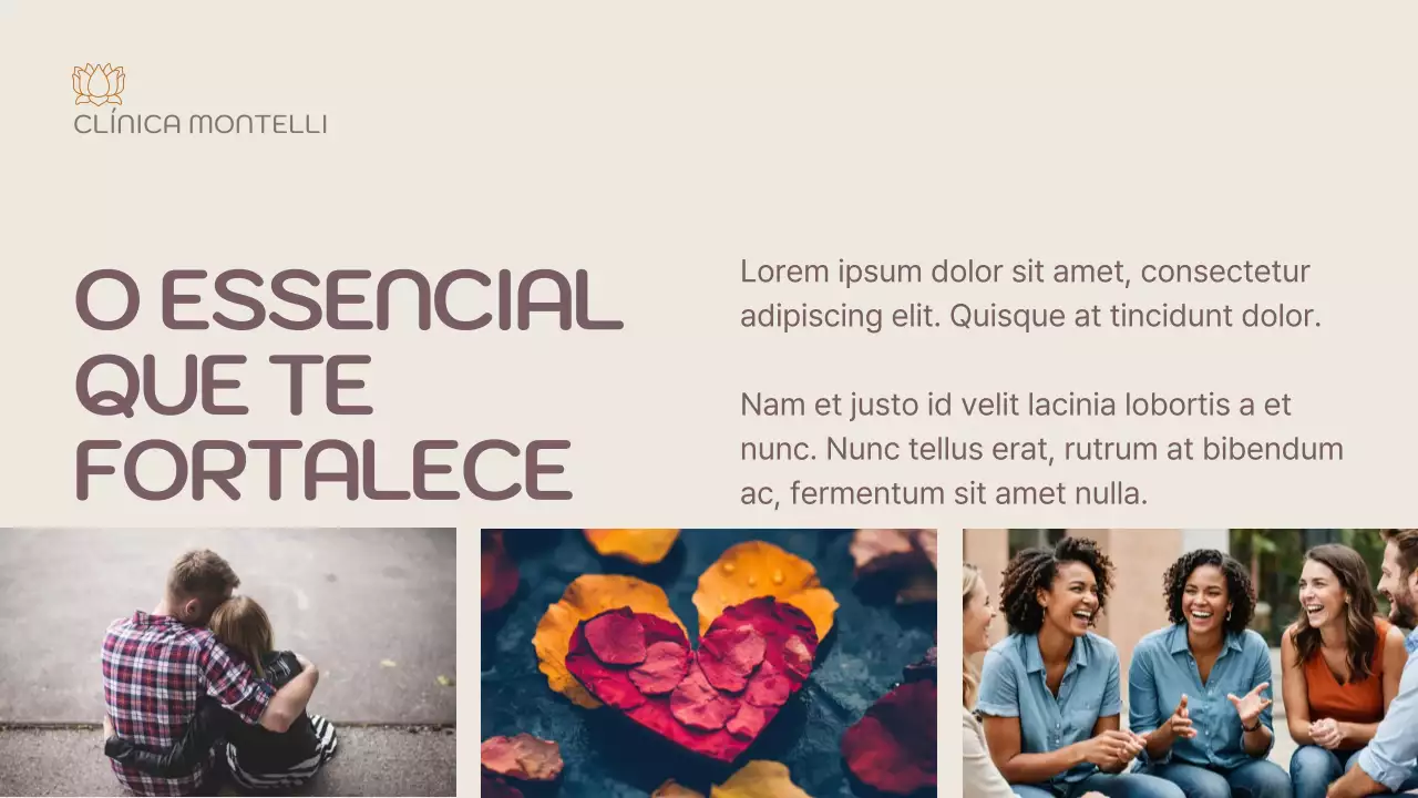 Apresentação de anúncio de saúde mental mínima bege