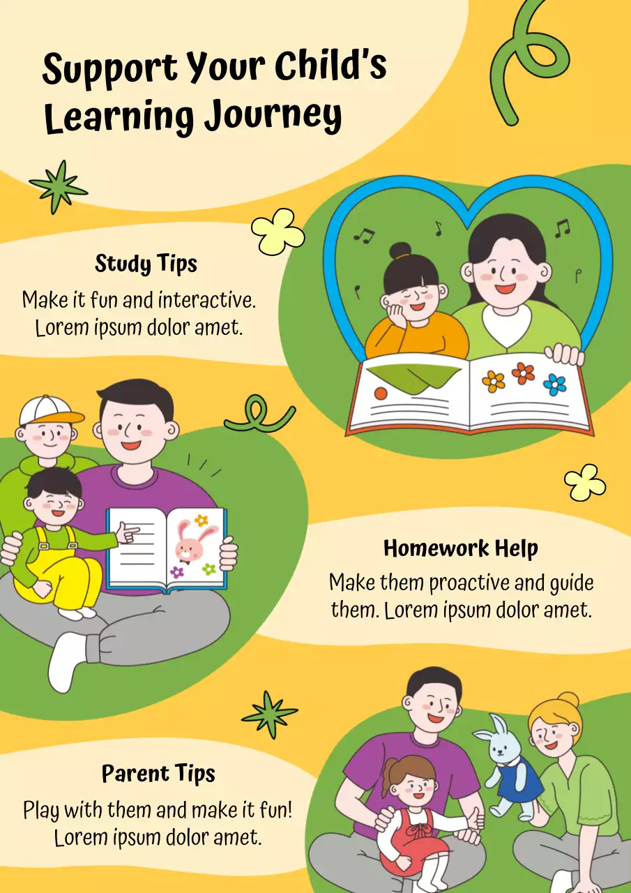 Green Playful Child Learning Guide Web Poster