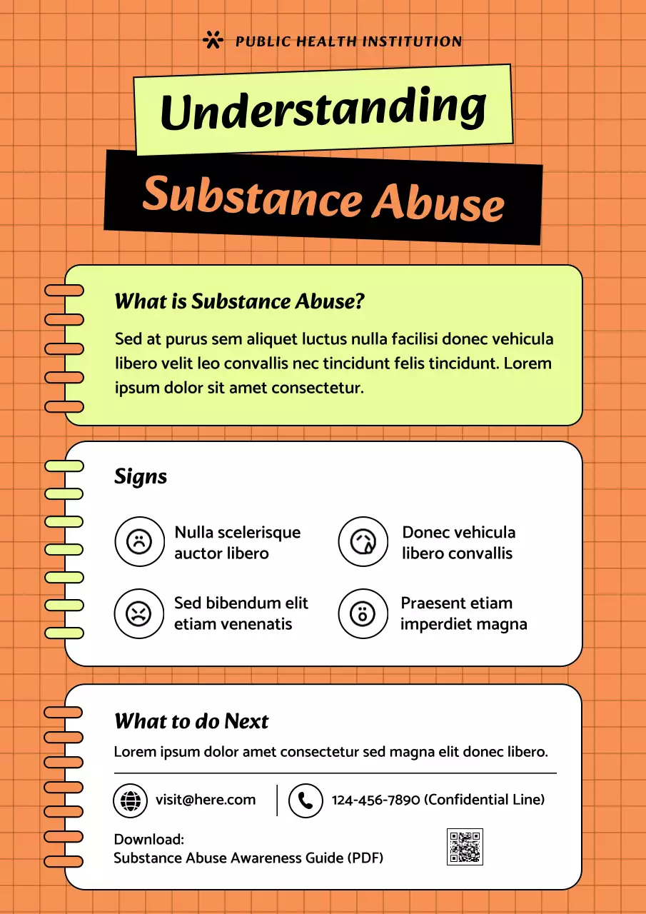 Orange Modern Health Guide Poster