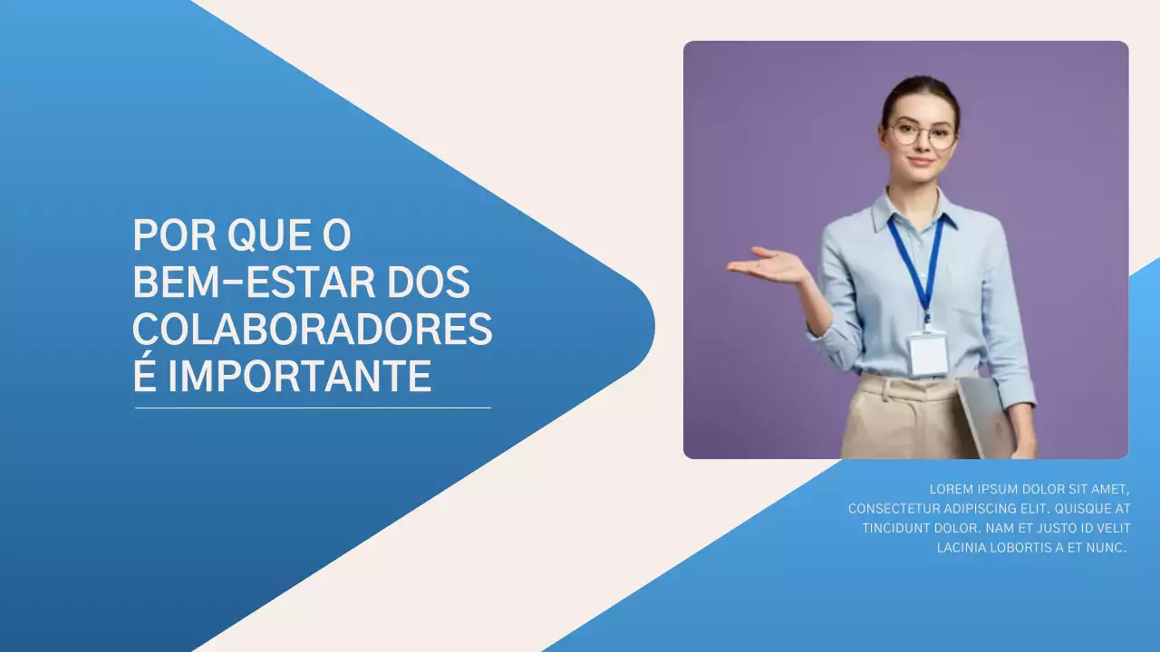 Apresentação do Guia do Funcionário Profissional Azul