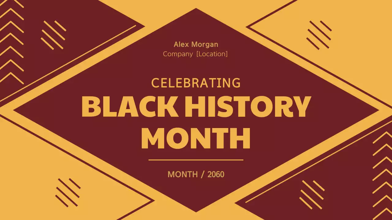 Maroon Geometric Black History Presentation