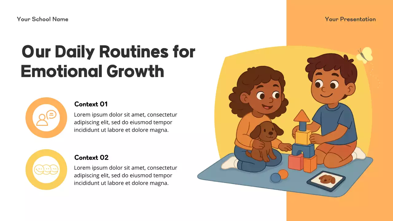 Blue Playful Preschool Introduction Presentation