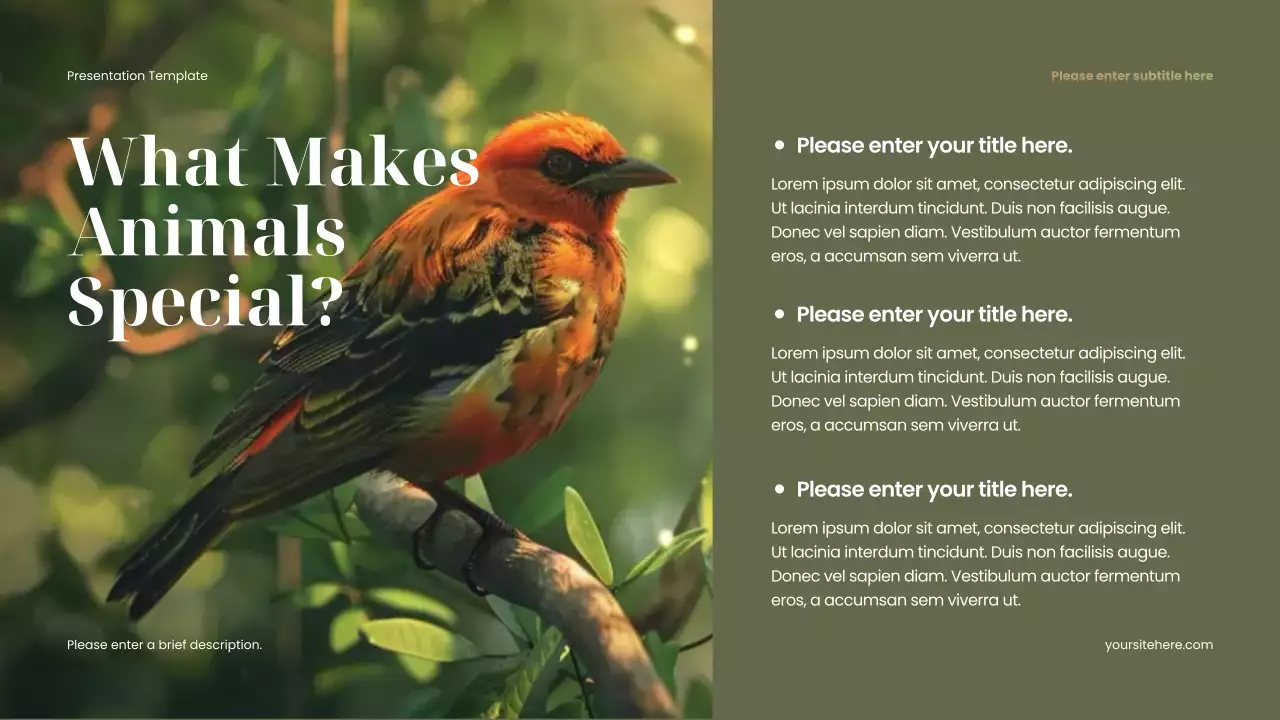 Brown Rustic Favorite Animal Presentation