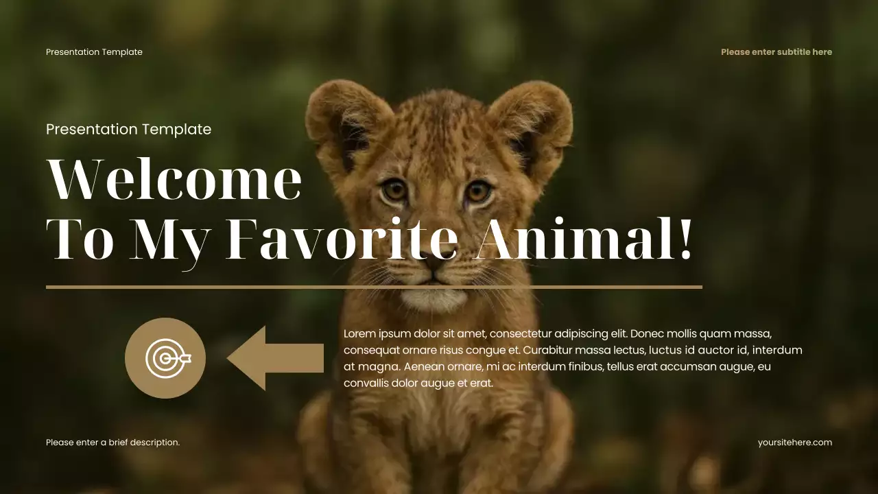 Brown Rustic Favorite Animal Presentation