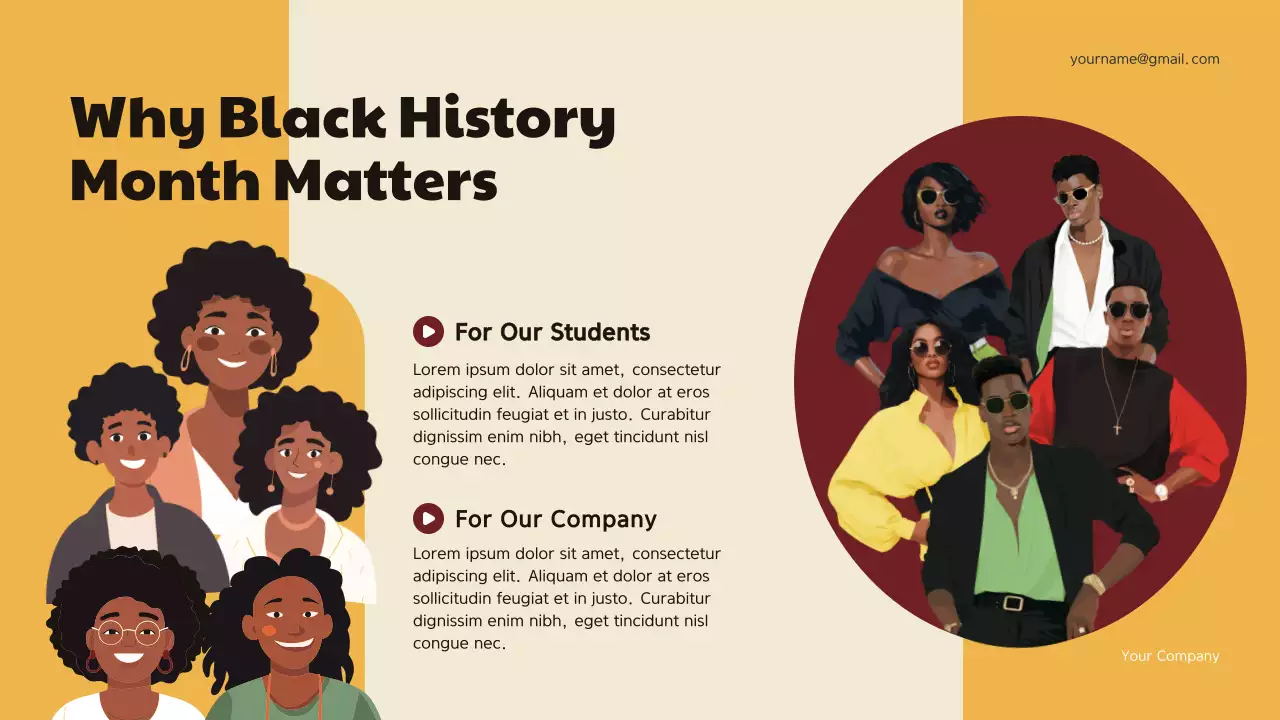 Maroon Geometric Black History Presentation