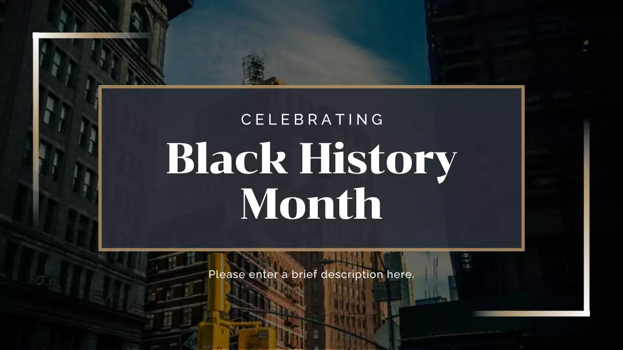 Navy Modern Black History Lecture Presentation