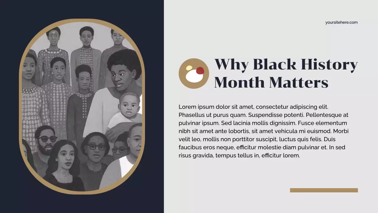 Navy Modern Black History Lecture Presentation