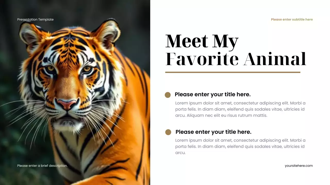 Brown Rustic Favorite Animal Presentation