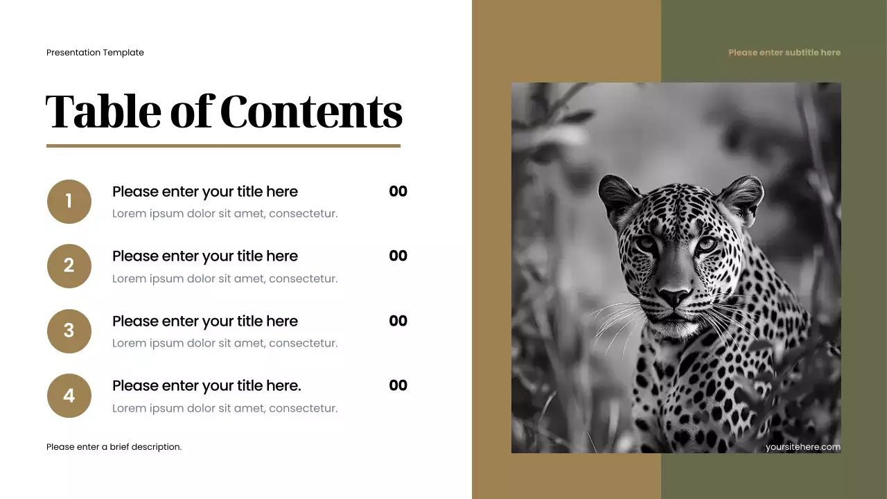 Brown Rustic Favorite Animal Presentation