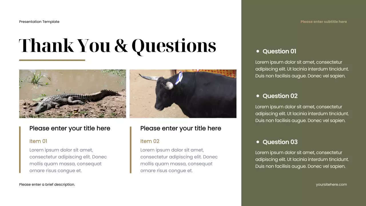 Brown Rustic Favorite Animal Presentation