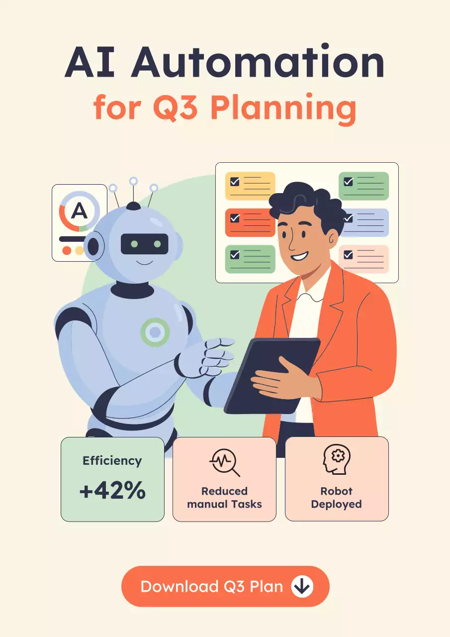 Beige Modern AI Planning Advertisement Poster
