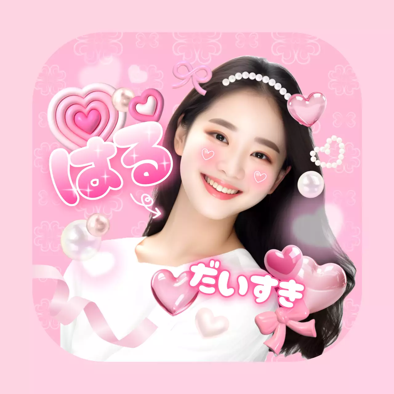 ピンク キュート 写真 推し活