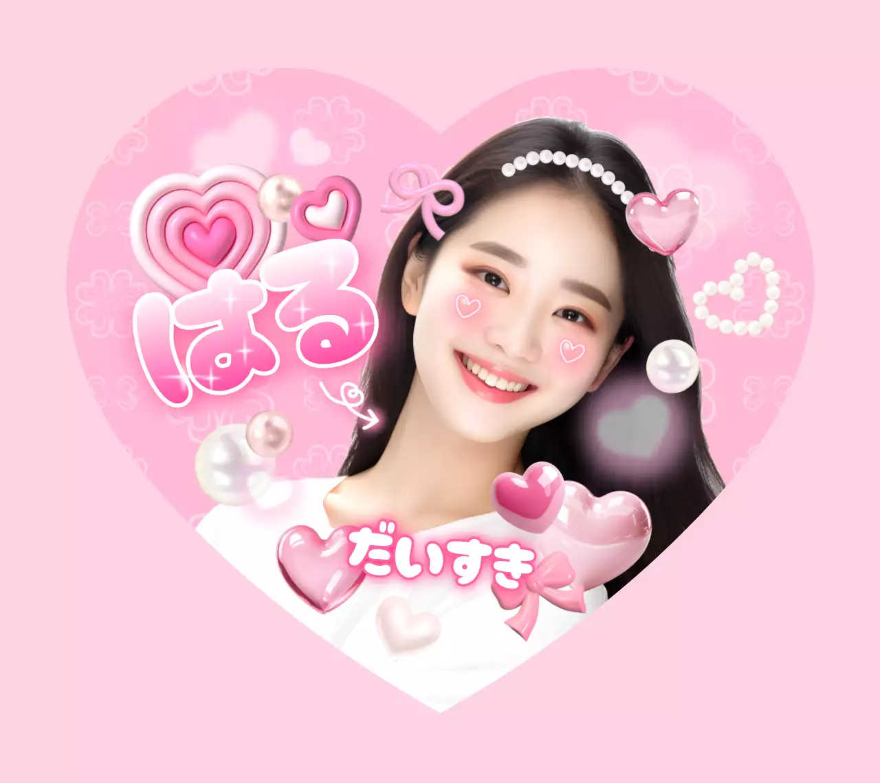 ピンク かわいい ポートレート 推し活