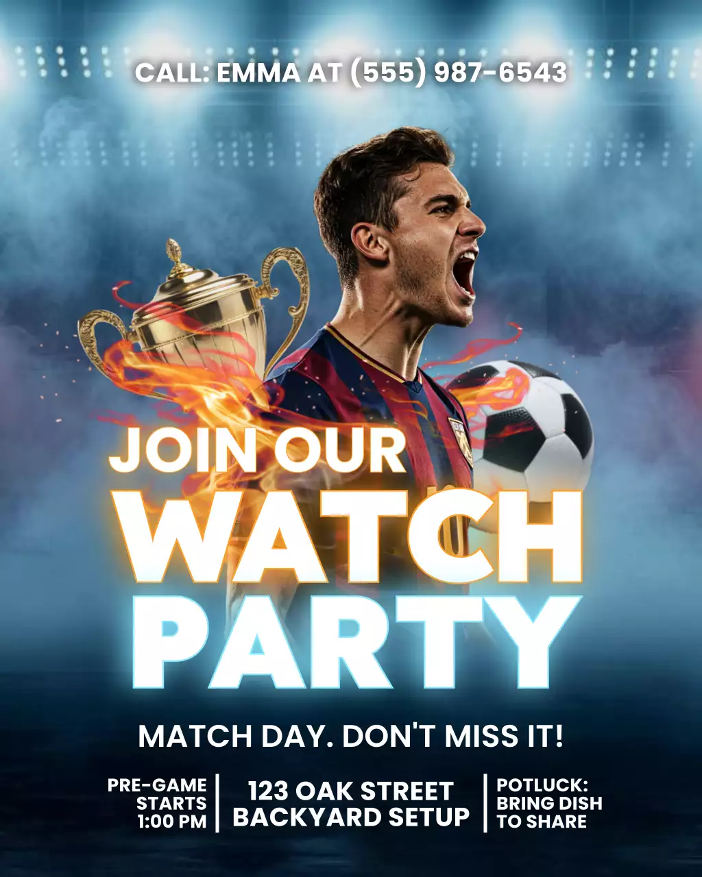 Sports Match Live Game Viewing Party Instagram Post