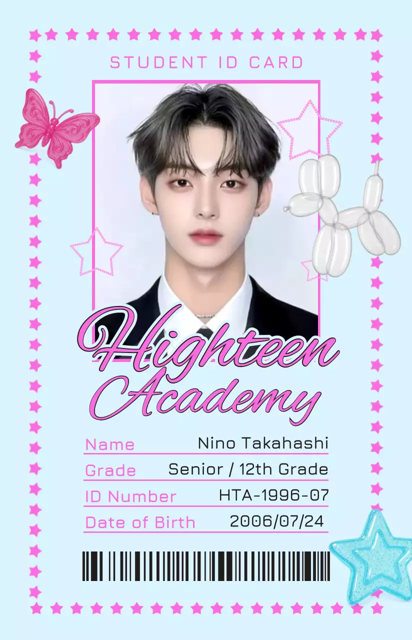 水色 かわいい 学生証 カード 推し活